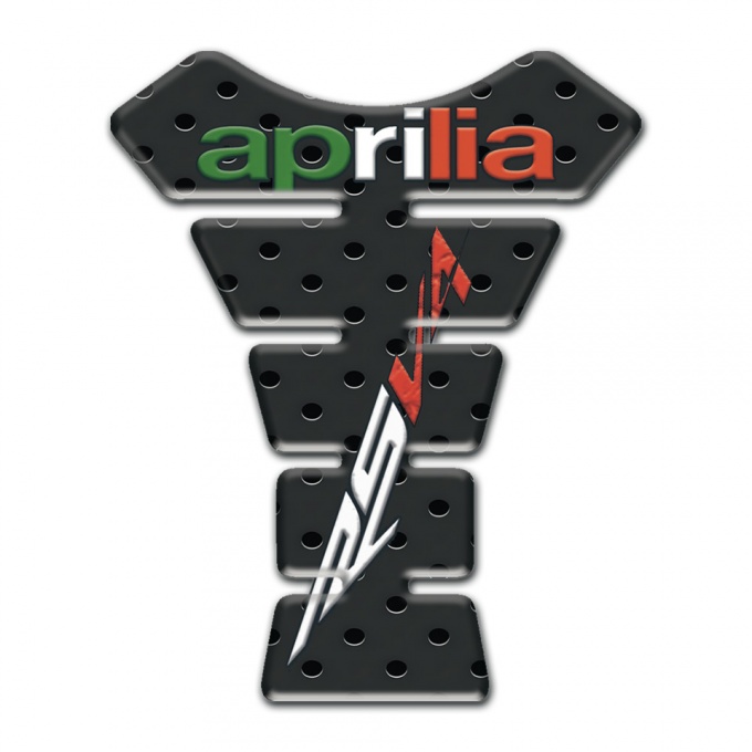 Aprilia Tank Guard Pads Perforated Black base RSV4 Style 