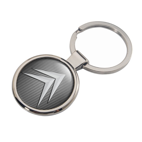 Citroen Keychain Metal Light Carbon Grey Classic Logo
