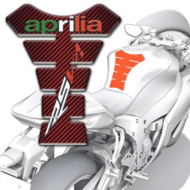 Aprilia Tank Pad Protector Red Carbon Base RSV4 Model