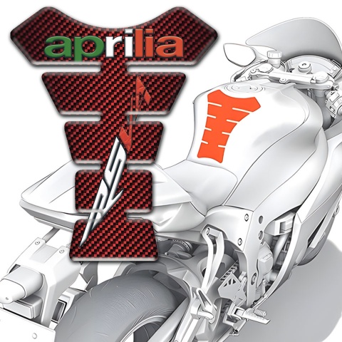 Aprilia Tank Pad Protector Red Carbon Base RSV4 Model