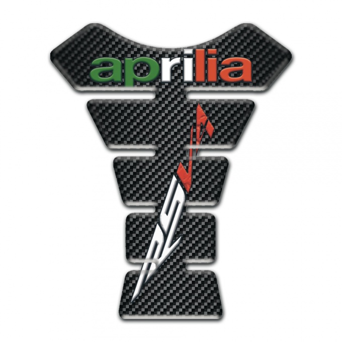 Aprilia Tank Fuse Black Carbon Base RSV4 Logo 