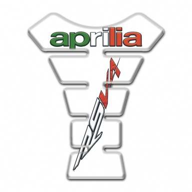 Aprilia Tank Pad Protector White Base RSV4 Logo 