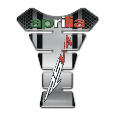 Aprilia Tank Pad Motorbike Metal Panel Effect with RSV 4 Logo 