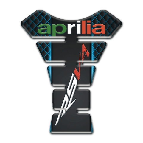 Aprilia Tank Protector Blue Mesh Base RSV4 Logo 