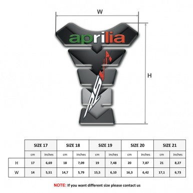 Aprilia Tank Protector Gray Nuances Details RSV4 Logo 
