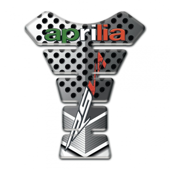 Aprilia Tank Guard Pads Perforated Design RSV4 Logo 