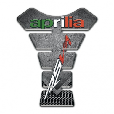 Aprilia Tank Pad Protector Scratched Stone Design RSV4 Logo 
