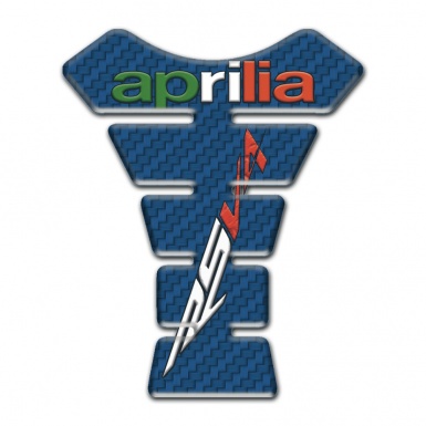 Aprilia Tank Guard Pads Navy Blue Carbon Base RSV4 Logo 