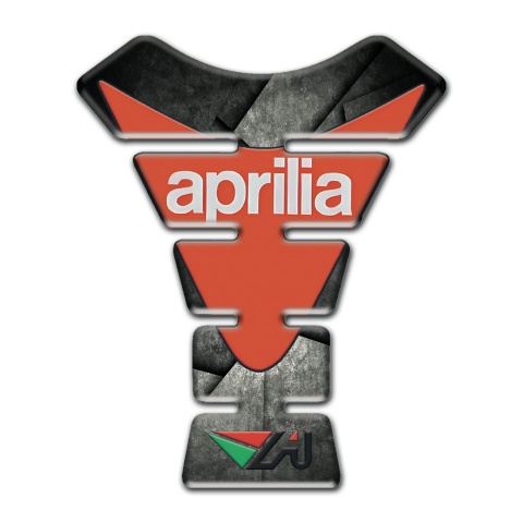 Aprilia Tank Pad Motorbike Gray Black Base Modern Logo Style 