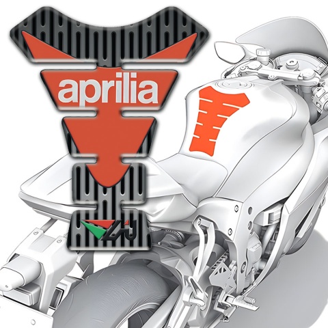 Aprilia Tank Pad Motorbike Gray Ornament Base Modern Logo 