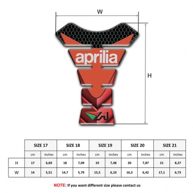 Aprilia Tank Protector Red Black Base Modern Logo Print