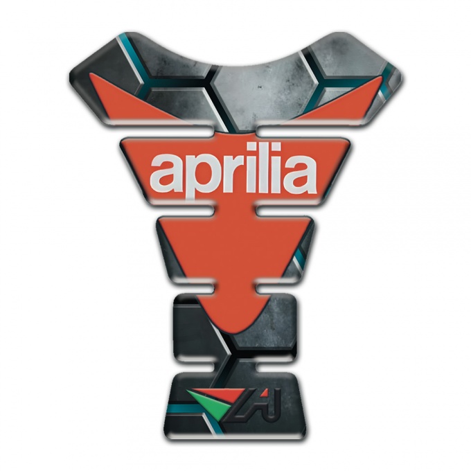 Aprilia Tank Guard Pads Gray Figures Base Modern Logo 