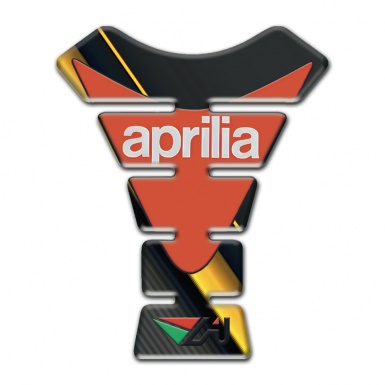 Aprilia Tank Pad Protector Black Yellow Modern Logho 