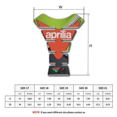 Aprilia Tank Fuse Green Black Base Orange Logo 