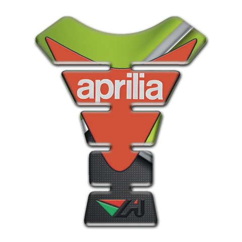 Aprilia Tank Fuse Green Black Base Orange Logo 