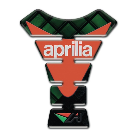Aprilia Tank Pad Protector Green Parts Background Modern Logo Style 