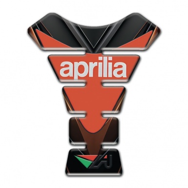 Aprilia Tank Fuse Black Brown Decoration Orange Logo 