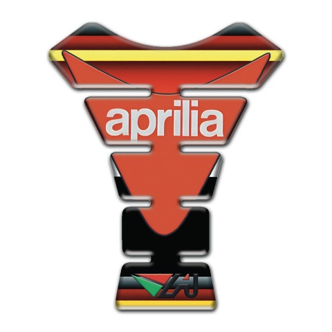 Aprilia Tank Protector Colorful Patterns Base Orange Logo Style 