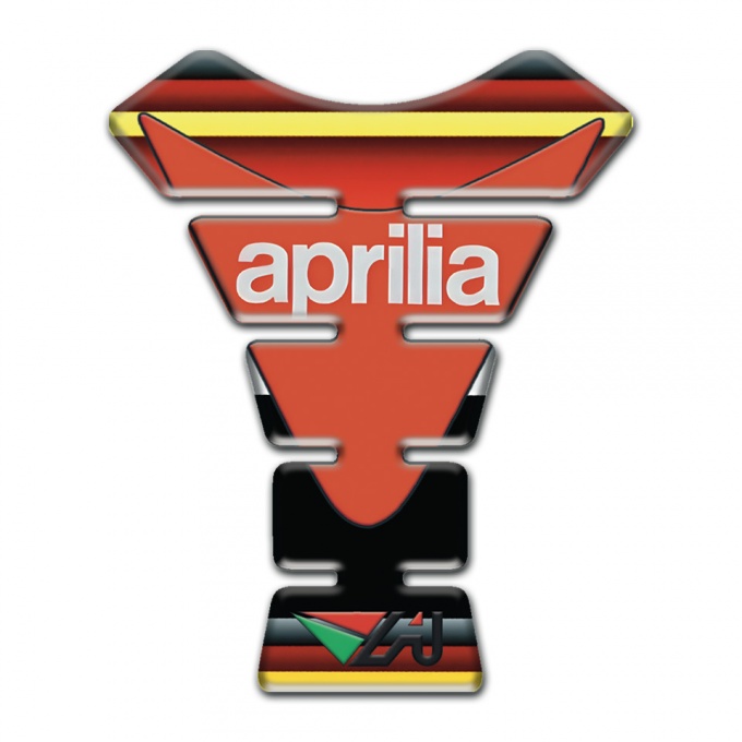 Aprilia Tank Protector Colorful Patterns Base Orange Logo Style 