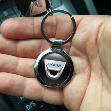 Dacia Metal Fob Chain Black Silver Blue Logo Edition