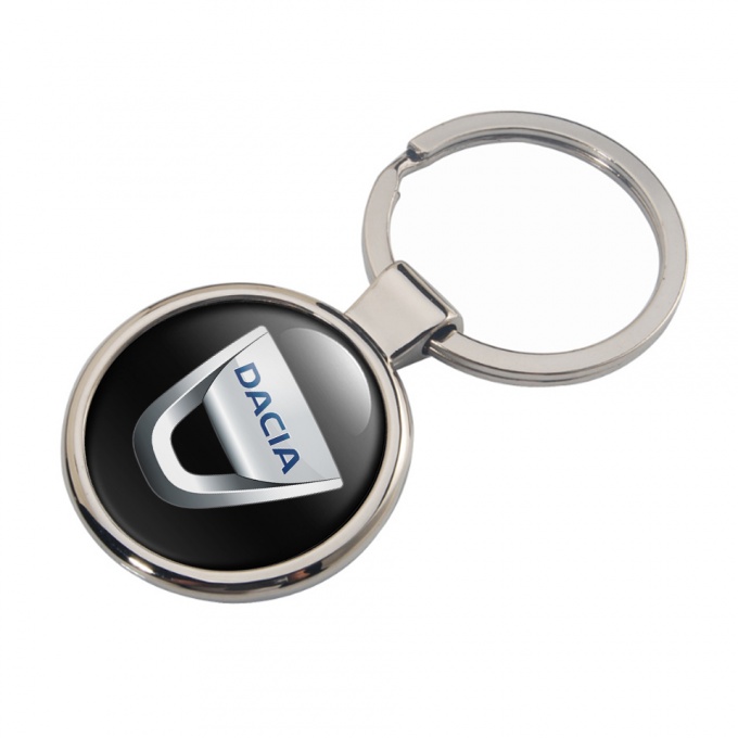 Dacia Metal Fob Chain Black Silver Blue Logo Edition