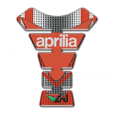Aprilia Tank Fuse Silver Red Base Modern Logo Style 