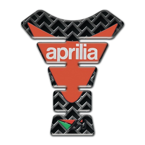 Aprilia Tank Pad Motorbike Metal Grid Background Orange Loog 