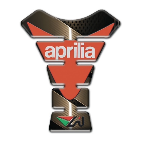 Aprilia Tank Protector Bronze Base Orange Logo 
