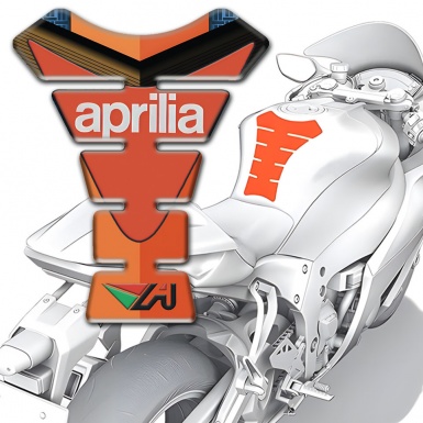 Aprilia Tank Guard Pads Orange Motive Edition 