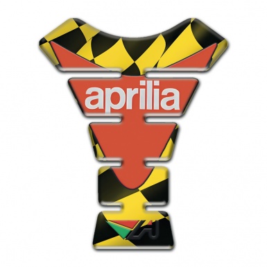 Aprilia Tank Pad Motorbike Yellow Black Flag Edition 