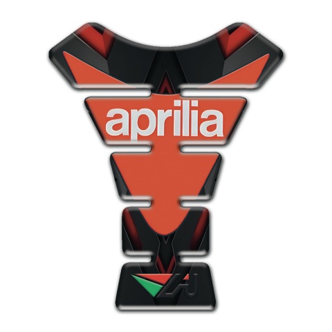 Aprilia Tank Pad Motorbike Anti Slip Sticker with Orange Plate Logo 