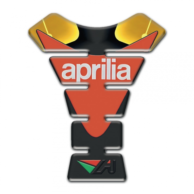 Aprilia Tank Protector Orange Logo Yellow Motive Base 