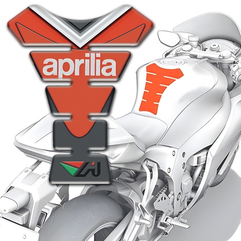 Aprilia Tank Protector Orange Motive Base Modern Logo 