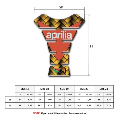 Aprilia Tank Guard Pads Yellow Mosaic Version 