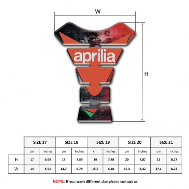 Aprilia Tank Pad Motorbike Mixed Colors Version 