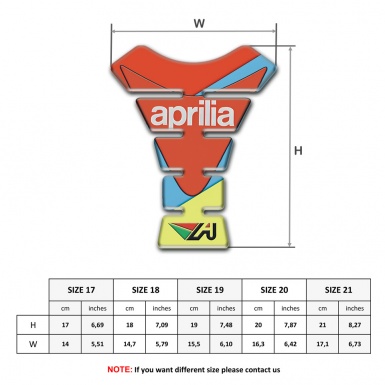 Aprilia Tank Pad Protector Fresh Colors Version 