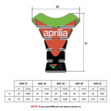 Aprilia Tank Pad Protector Green Black Background 