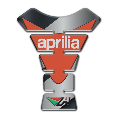 Aprilia Tank Pad Motorbike Gray Diagonal print Base Modern logo 