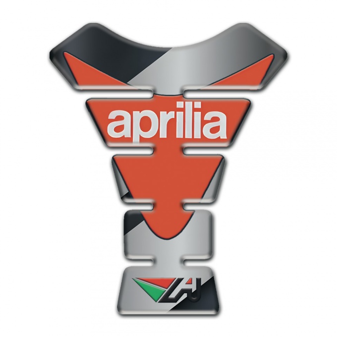 Aprilia Tank Pad Motorbike Gray Diagonal print Base Modern logo 