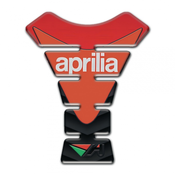 Aprilia Tank Protector Orange Logo Red Black Base 
