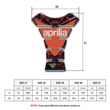 Aprilia Tank Guard Pads Red Spider Web Version 