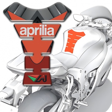 Aprilia Tank Fuse Red with Gray Details Version 
