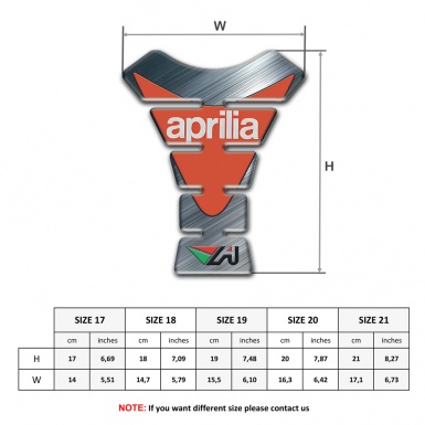 Aprilia Tank Guard Pads Polished Base Version 