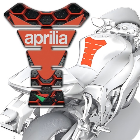 Aprilia Tank Pad Protector Red Grid Version 
