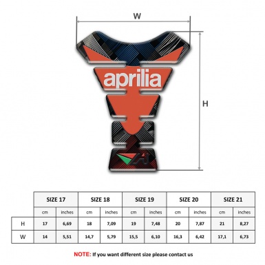 Aprilia Tank Pad Motorbike Crossed Belts Version 