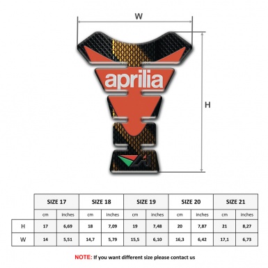 Aprilia Tank Protector Black Brown Decoration Version 