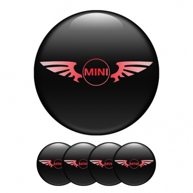 Mini Cooper Wheel Center Caps Emblem Pink Logo