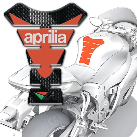 Aprilia Tank Guard Pads Black Gray Decoration Version 