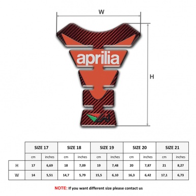 Aprilia Tank Pad Protector Red Carbon Version 