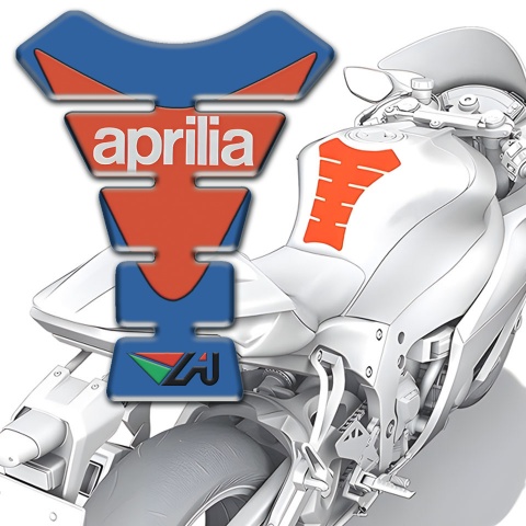 Aprilia Tank Fuse Blue Orange Version 